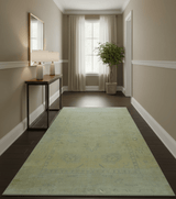 Traditional Turkish (Oushak) Design Gold And Gray Hand Knotted 8x10 Wool Area Rug