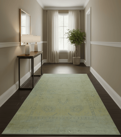 Traditional Turkish (Oushak) Design Gold And Gray Hand Knotted 8x10 Wool Area Rug