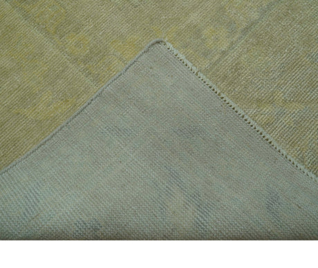 Traditional Turkish (Oushak) Design Gold And Gray Hand Knotted 8x10 Wool Area Rug