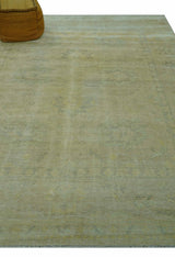 Traditional Turkish (Oushak) Design Gold And Gray Hand Knotted 8x10 Wool Area Rug