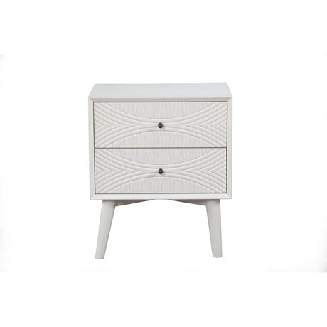 Tranquility Nightstand, White-Nightstands-Parc Decor