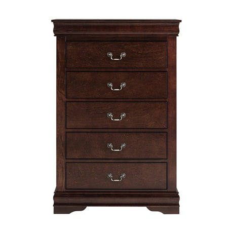 Transitional 5-Drawer 31.5 in. Wide Chest of Drawers with Bracket Feet