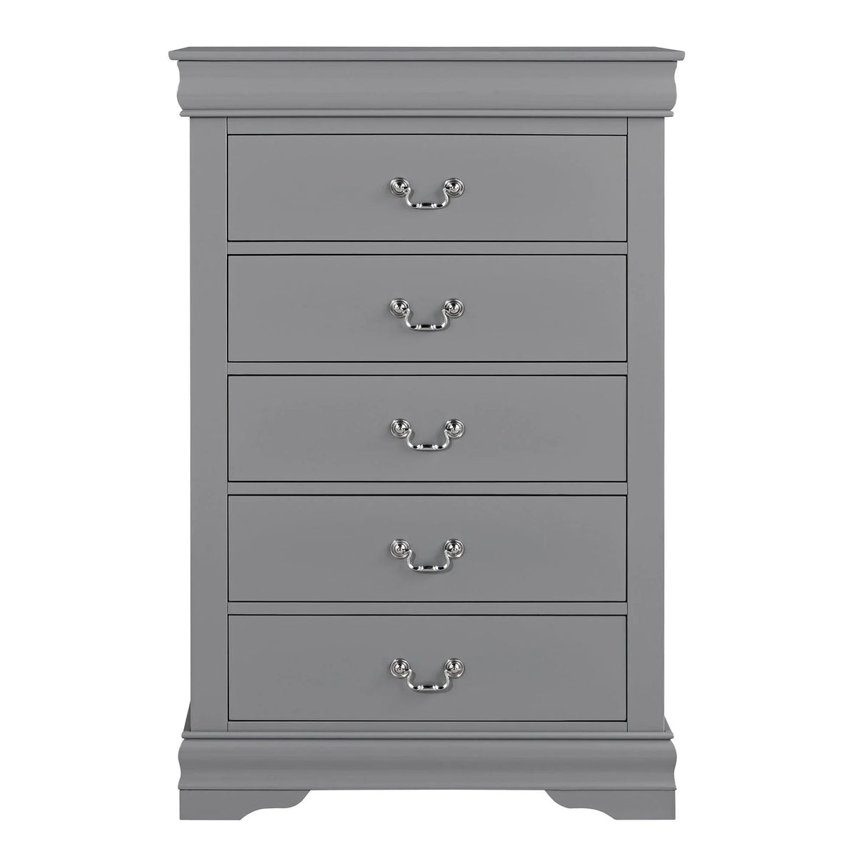 Transitional 5-Drawer 31.5 in. Wide Chest of Drawers with Bracket Feet