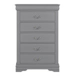 Transitional 5-Drawer 31.5 in. Wide Chest of Drawers with Bracket Feet