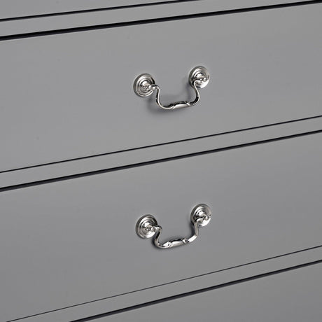 Transitional 5-Drawer 31.5 in. Wide Chest of Drawers with Bracket Feet