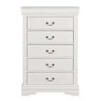 Transitional 5-Drawer 31.5 in. Wide Chest of Drawers with Bracket Feet