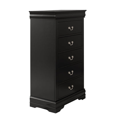 Transitional 5-Drawer 31.5 in. Wide Chest of Drawers with Bracket Feet-斗柜-Parc Decor
