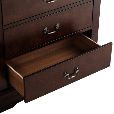 Transitional 5-Drawer 31.5 in. Wide Chest of Drawers with Bracket Feet-斗柜-Parc Decor