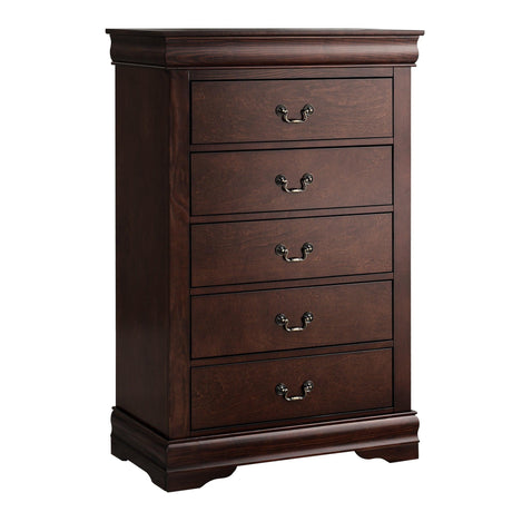 Transitional 5-Drawer 31.5 in. Wide Chest of Drawers with Bracket Feet-斗柜-Parc Decor