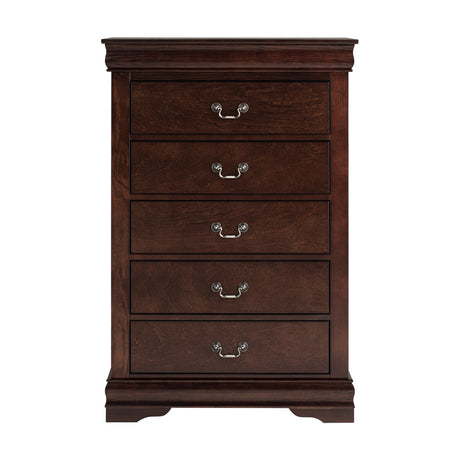 Transitional 5-Drawer 31.5 in. Wide Chest of Drawers with Bracket Feet-斗柜-Parc Decor