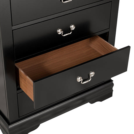 Transitional 5-Drawer 31.5 in. Wide Chest of Drawers with Bracket Feet-斗柜-Parc Decor