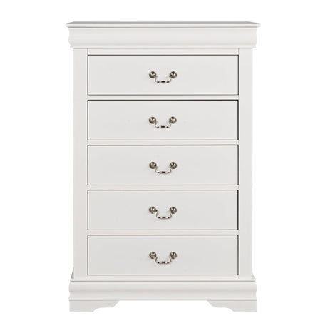 Transitional 5-Drawer 31.5 in. Wide Chest of Drawers with Bracket Feet-斗柜-Parc Decor