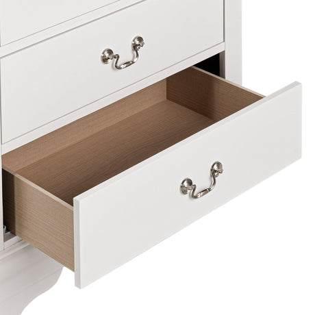 Transitional 5-Drawer 31.5 in. Wide Chest of Drawers with Bracket Feet-斗柜-Parc Decor