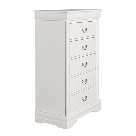 Transitional 5-Drawer 31.5 in. Wide Chest of Drawers with Bracket Feet-斗柜-Parc Decor