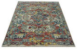 Transitional Ivory, Rust, Yellow Custom Made Turkish Design wool Area Rug