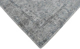 Transitional Silver and Gray Hand Loom Wool 5x7 Area Rug