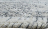 Transitional Silver and Gray Hand Loom Wool 5x7 Area Rug