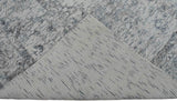 Transitional Silver and Gray Hand Loom Wool 5x7 Area Rug