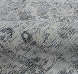 Transitional Silver and Gray Hand Loom Wool 5x7 Area Rug