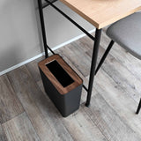 Trash Can - Rectangle - Steel + Wood