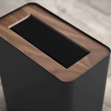 Trash Can - Rectangle - Steel + Wood