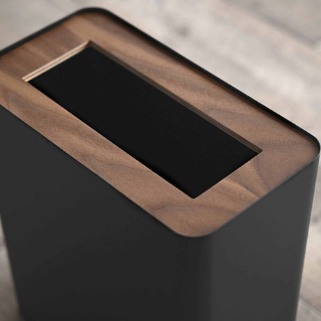 Trash Can - Rectangle - Steel + Wood