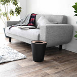 Trash Can - Round - Steel + Wood