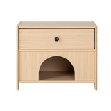 Travis Modern Natural 22-inch Side Table with Pet-Friendly Nook-边桌-Parc Decor