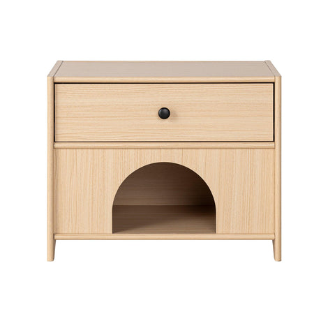 Travis Modern Natural 22-inch Side Table with Pet-Friendly Nook-边桌-Parc Decor