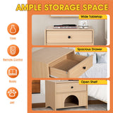 Travis Modern Natural 22-inch Side Table with Pet-Friendly Nook-边桌-Parc Decor