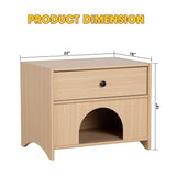 Travis Modern Natural 22-inch Side Table with Pet-Friendly Nook-边桌-Parc Decor