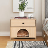 Travis Modern Natural 22-inch Side Table with Pet-Friendly Nook-边桌-Parc Decor