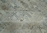 Tree of life Antique Distressed Finished Gray and Silver Low Pile Multi Size wool Area Rug