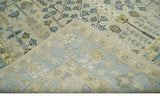 Tree of life Beige and Blue Traditional Hand Knotted Multi Size Wool Area Rug