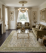 Tree of life Beige, Purple and Olive Hand Knotted Traditional Floral Custom Made wool rug