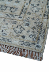 Tree of life Beige Traditional Style Hand knotted 4x6 Wool Area Rug