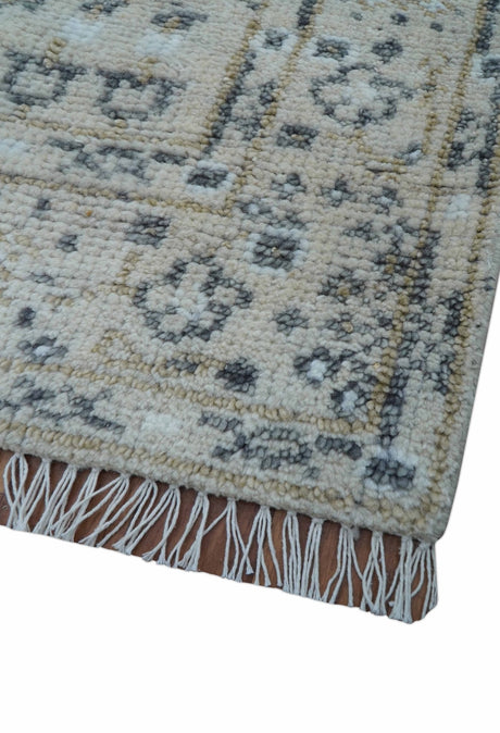 Tree of life Beige Traditional Style Hand knotted 4x6 Wool Area Rug