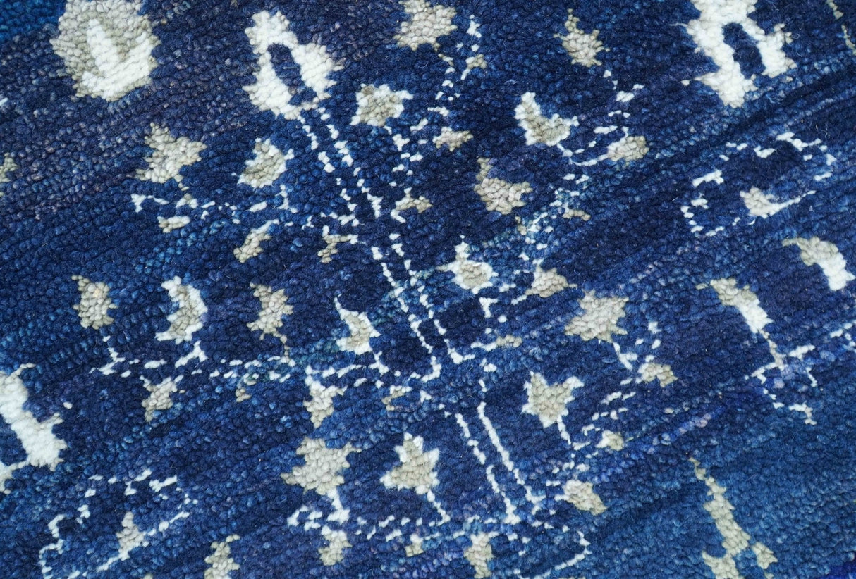 Tree of life Blue Traditional Style Hand knotted 5x8 Wool Area Rug