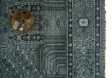 Tree of life Gray, Charcoal and Ivory Hand knotted Traditional Floral Multi Size wool Area Rug
