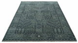 Tree of life Gray, Charcoal and Ivory Hand knotted Traditional Floral Multi Size wool Area Rug