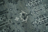 Tree of life Gray, Charcoal and Ivory Hand knotted Traditional Floral Multi Size wool Area Rug