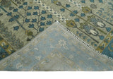 Tree of life Hand Knotted Traditional Beige and Blue Vintage Style Custom Made Wool Area Rug