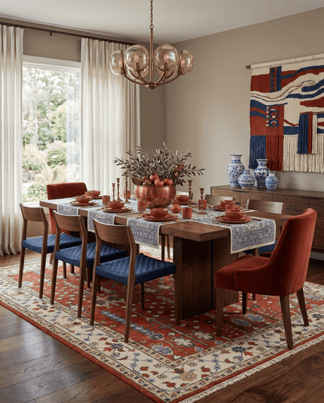 Tree of Life Rust and Ivory Traditional Hand Knotted Turkish Design Wool Area Rug