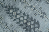Tree of Life Silver And Gray 6x9 Hand Knotted Bamboo Silk Area Rug