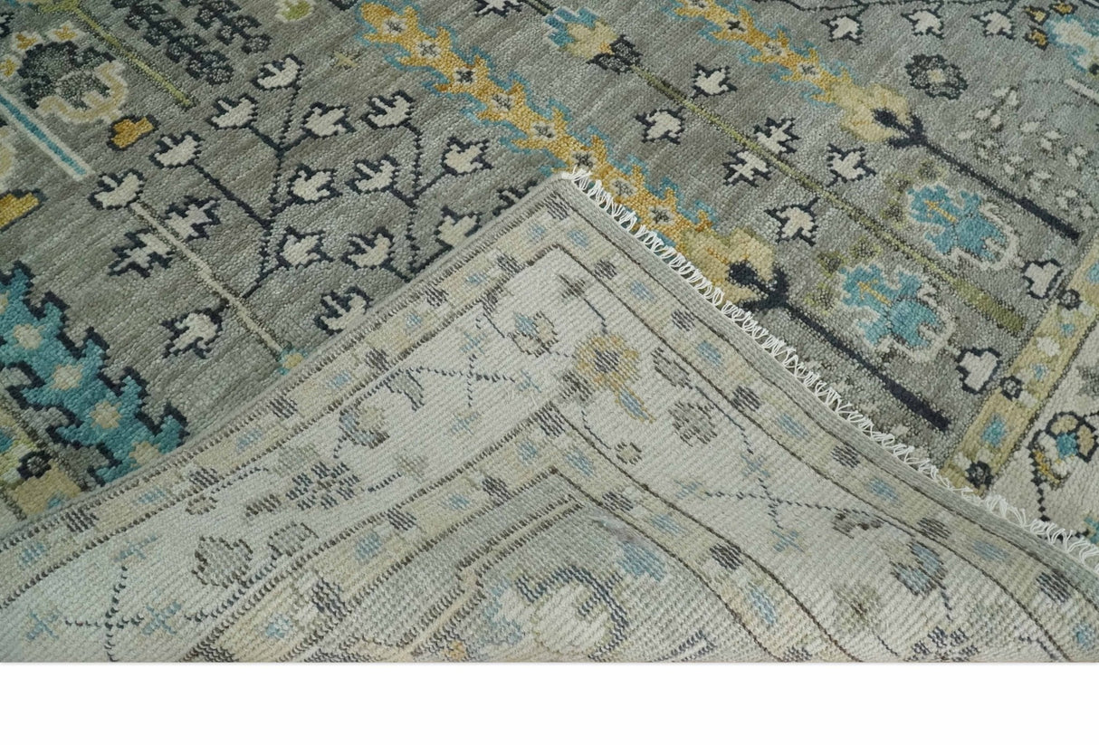 Tree of life Silver and Ivory Hand Knotted Traditional Multi Size Wool Area Rug
