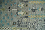 Tree of life Silver and Ivory Hand Knotted Traditional Multi Size Wool Area Rug