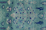 Tree of life Teal And Blue Hand knotted 4x6 Wool Area Rug