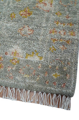 Tree of life Traditional Gray Hand Knotted 2X3 Wool Rug