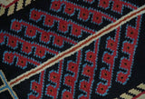 Tree of life Vibrant colorful Black, Beige, Peach and Blue Hand Knotted Traditional Oushak Custom Made wool area Rug