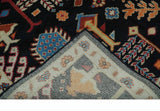 Tree of life Vibrant colorful Black, Beige, Peach and Blue Hand Knotted Traditional Oushak Custom Made wool area Rug